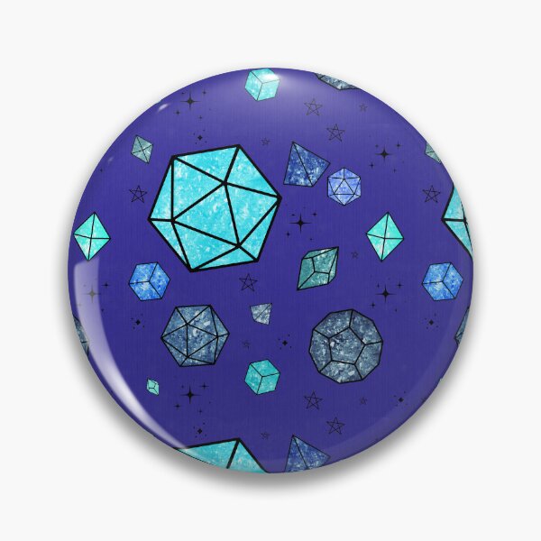Item preview, Blue Sparkly D20 Dice Seamless Pattern Fantasy Tabletop RPG Dice Galaxy Design designed and sold by annebmeadows.
