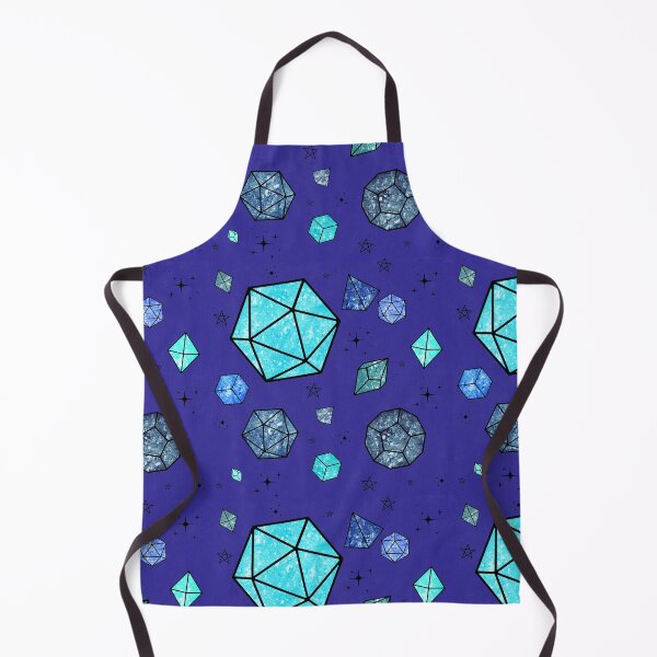 Item preview, Blue Sparkly D20 Dice Seamless Pattern Fantasy Tabletop RPG Dice Galaxy Design designed and sold by annebmeadows.