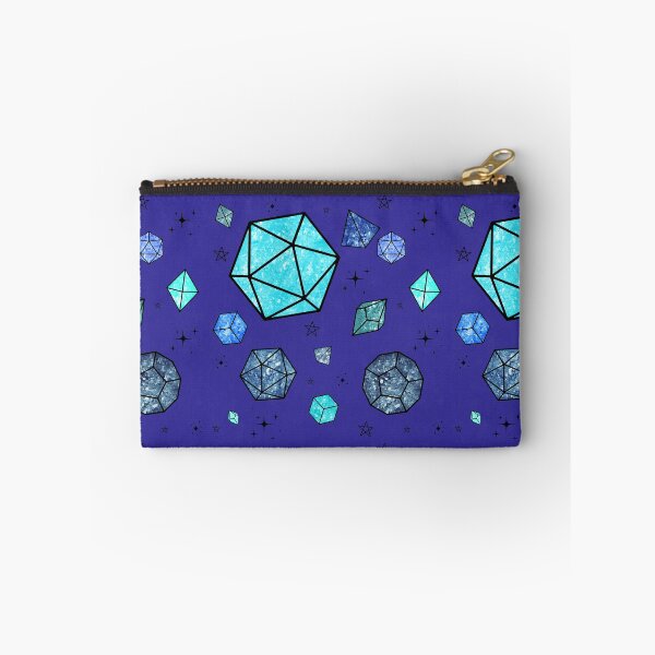 Item preview, Blue Sparkly D20 Dice Seamless Pattern Fantasy Tabletop RPG Dice Galaxy Design designed and sold by annebmeadows.