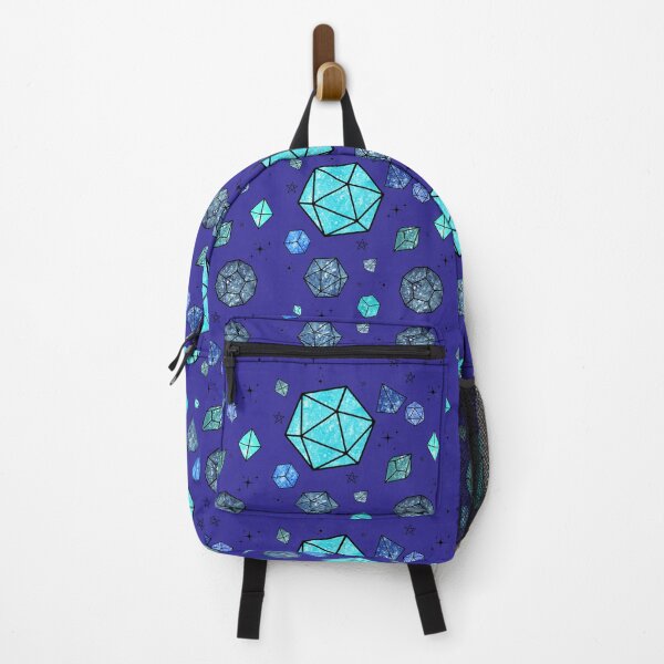 Item preview, Blue Sparkly D20 Dice Seamless Pattern Fantasy Tabletop RPG Dice Galaxy Design designed and sold by annebmeadows.