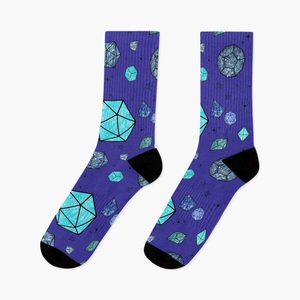 Item preview, Blue Sparkly D20 Dice Seamless Pattern Fantasy Tabletop RPG Dice Galaxy Design designed and sold by annebmeadows.