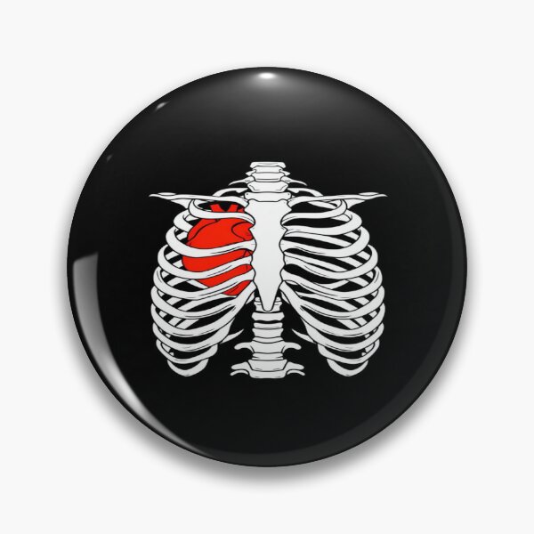 Item preview, Anatomical Ribcage with Red Heart – Gothic Medical Art for Apparel, Posters & Dark Aesthetic Decor designed and sold by Bright Nest Studio.