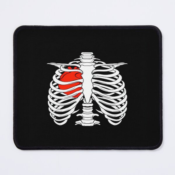 Item preview, Anatomical Ribcage with Red Heart – Gothic Medical Art for Apparel, Posters & Dark Aesthetic Decor designed and sold by Bright Nest Studio.