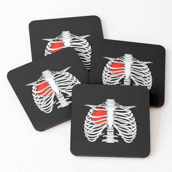 Item preview, Anatomical Ribcage with Red Heart – Gothic Medical Art for Apparel, Posters & Dark Aesthetic Decor designed and sold by Bright Nest Studio.