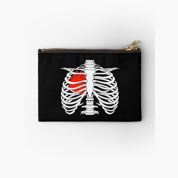 Item preview, Anatomical Ribcage with Red Heart – Gothic Medical Art for Apparel, Posters & Dark Aesthetic Decor designed and sold by Bright Nest Studio.