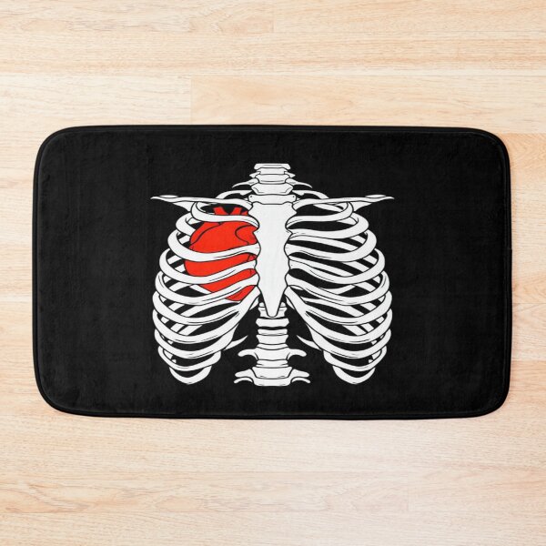 Item preview, Anatomical Ribcage with Red Heart – Gothic Medical Art for Apparel, Posters & Dark Aesthetic Decor designed and sold by Bright Nest Studio.