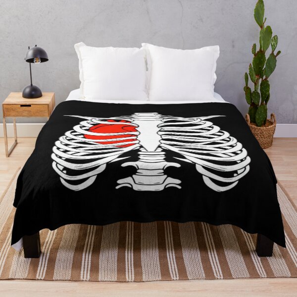 Item preview, Anatomical Ribcage with Red Heart – Gothic Medical Art for Apparel, Posters & Dark Aesthetic Decor designed and sold by Bright Nest Studio.