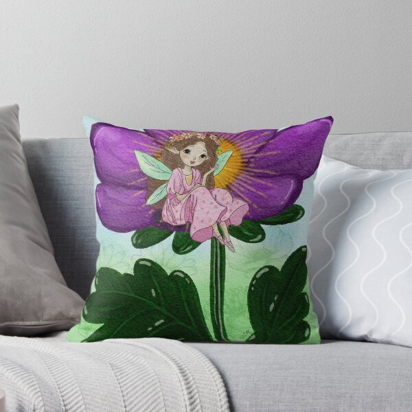 Artikelvorschau, Fee sitzt auf einer Blume entworfen und verkauft von Onehappyhook.
