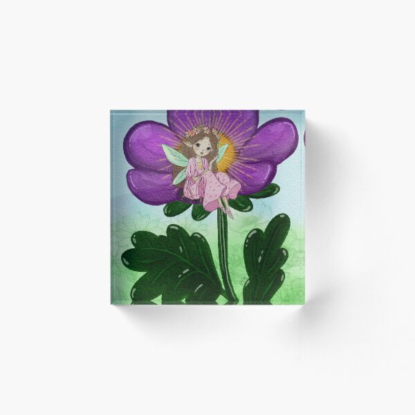 Aperçu de l'œuvre Fée assise sur une fleur créée et vendue par Onehappyhook.