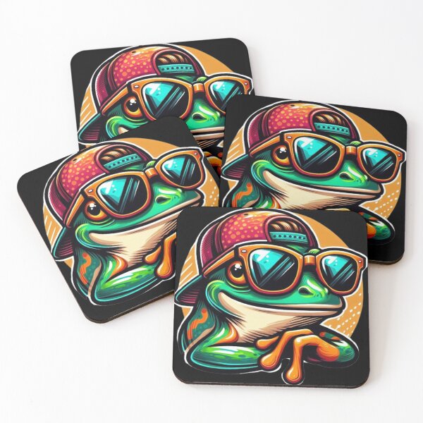 Item preview, Cool Frog with Cap & Shades designed and sold by Dogandesighn.