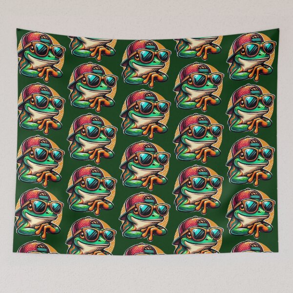 Item preview, Cool Frog with Cap & Shades designed and sold by Dogandesighn.