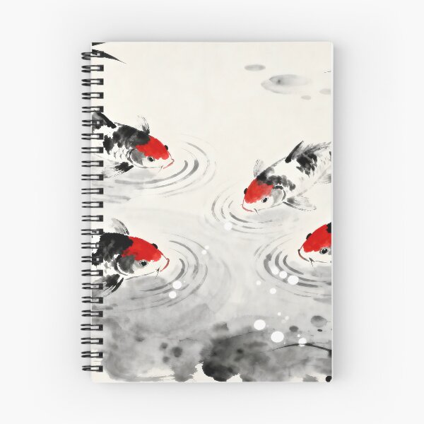 Item preview, Four Koi in Sumi-e Serenity designed and sold by MHD.
