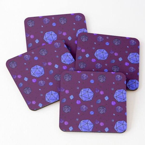 Item preview, Cosmic Nebula D20 Dice Seamless Pattern Purple & Blue Galaxy Tabletop RPG Design designed and sold by annebmeadows.