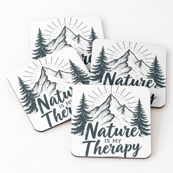 Item preview, Nature is My Therapy Mountain Hiking Mental Health Outdoors T-Shirt designed and sold by Design-Pro-21.