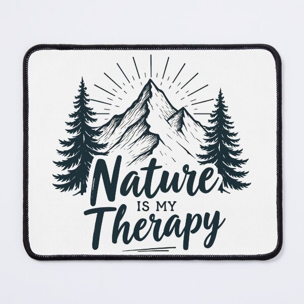 Item preview, Nature is My Therapy Mountain Hiking Mental Health Outdoors T-Shirt designed and sold by Design-Pro-21.