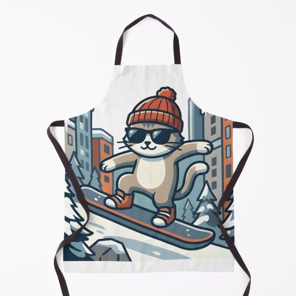 Item preview, Cool Cat Snowboarding Streetwear Illustration designed and sold by Uglyandcute.