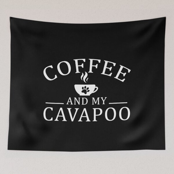 Item preview, Cavapoo Dog And Coffee Designe for Mom Dad Kids designed and sold by SALI MANI.
