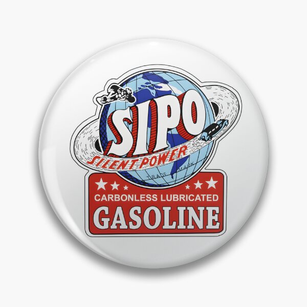 Item preview, Vintage SIPO Silent Power Gasoline Retro Logo Sign designed and sold by CharlieDesings.