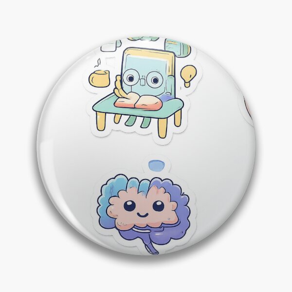 Artikelvorschau, Niedliches Produktivitäts-Sticker-Set | Roboter, Homeoffice-Frau, Gehirn, Stern & Lächeln – Kawaii-Digitalsticker entworfen und verkauft von prachiuke264.