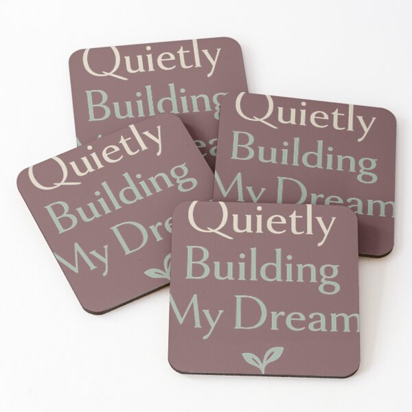Item preview, Quietly Building My Dream Minimalist Motivational Quote Shirt for Entrepreneurs & Dreamers designed and sold by kinany00.