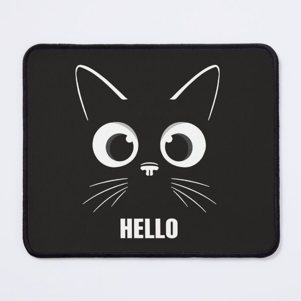 Item preview, HELLO Cat Meme – Intrusive Cat Face Minimalist Design designed and sold by EchopawCo.