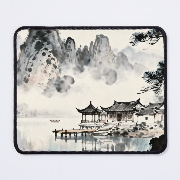 Item preview, Tranquil Serenity: A Traditional Chinese Ink Wash Landscape designed and sold by MHD.