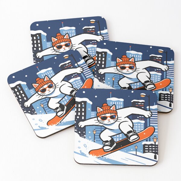 Item preview, Cool Cat Snowboarding Streetwear Illustration designed and sold by Uglyandcute.