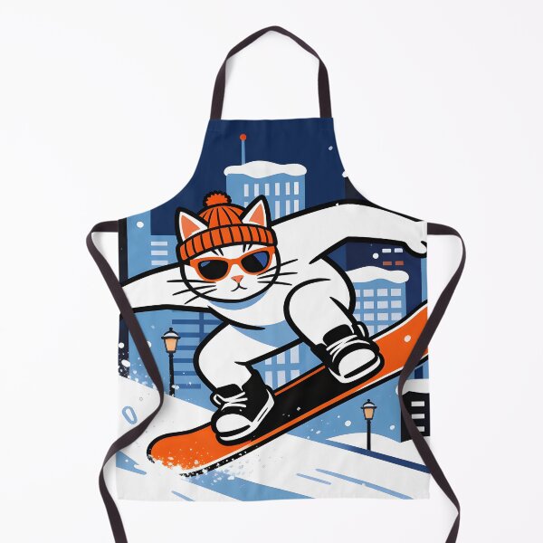 Item preview, Cool Cat Snowboarding Streetwear Illustration designed and sold by Uglyandcute.