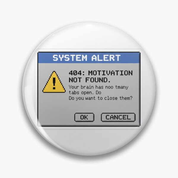 Item preview, Vintage Retro Computer System Error Message - 404 Motivation Not Found Aesthetic designed and sold by kinany00.