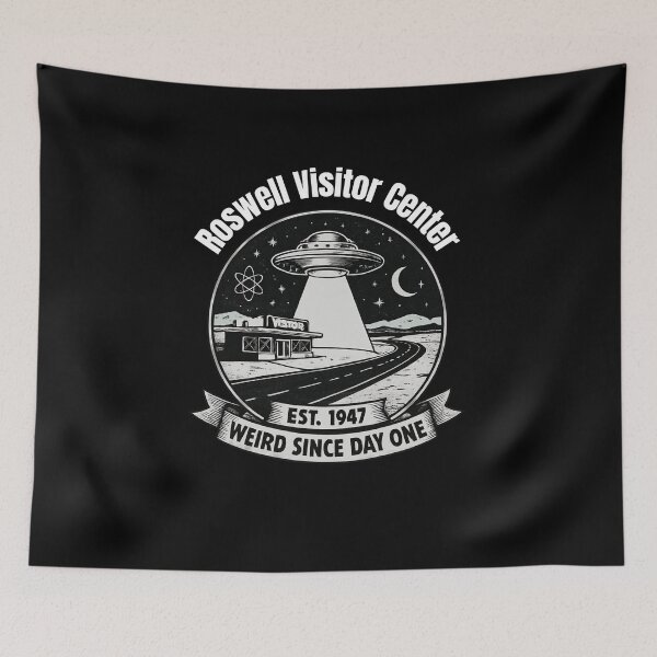 Item preview, Roswell Visitor Center 1947 - Weird Since Day One UFO Badge designed and sold by w66aboo.