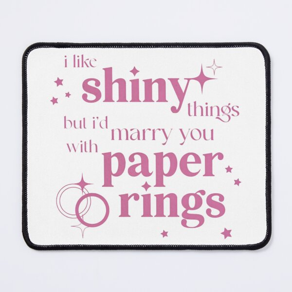 Item preview, I'd marry you with paper rings: Taylor Swift designed and sold by rimisart.