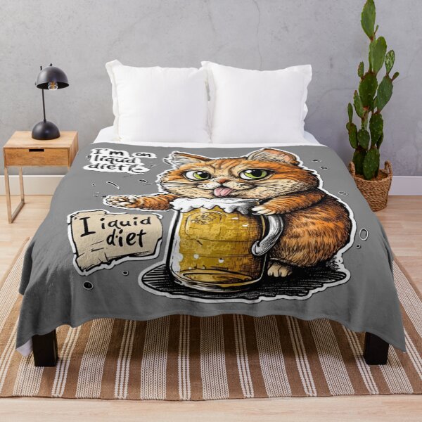 Item preview, I am on liquid diet cat designed and sold by Kat's Design Hub.