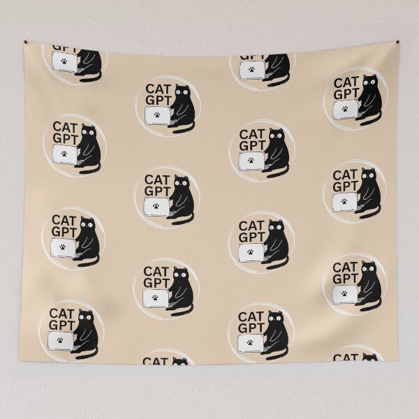 Item preview, CatGpt Cat Lovers AI Programmers designed and sold by Life Is Beautiful.