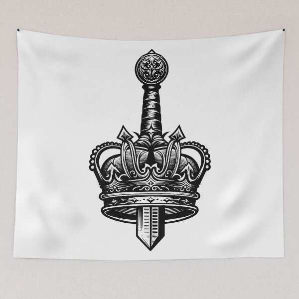 Item preview, Sword Crown Royal Warrior King Power Art designed and sold by DrawDrip.