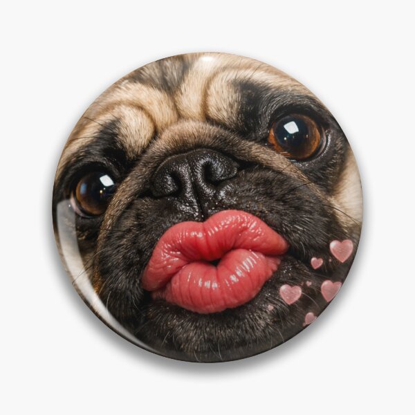 Item preview, SENDING KISSES Funny Pug Kiss Meme designed and sold by Matty69TeeS.