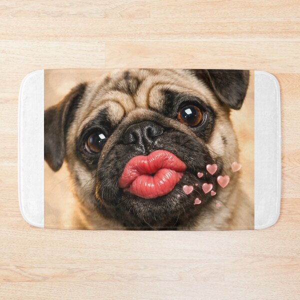 Item preview, SENDING KISSES Funny Pug Kiss Meme designed and sold by Matty69TeeS.