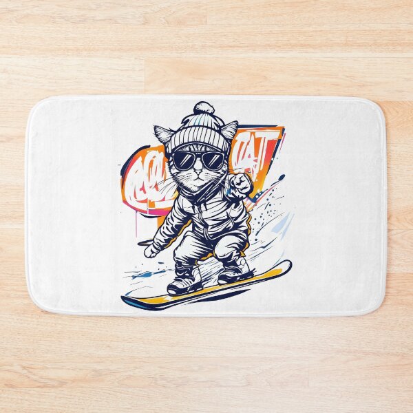 Item preview, Cool Cat Snowboarding Streetwear Illustration designed and sold by Uglyandcute.