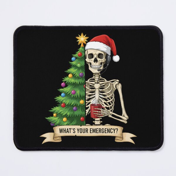 Item preview, Funny Skeleton Dispatcher Christmas Emergency Holiday Art designed and sold by DrawHandArt.
