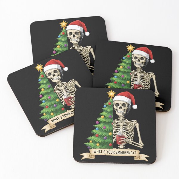 Item preview, Funny Skeleton Dispatcher Christmas Emergency Holiday Art designed and sold by DrawHandArt.
