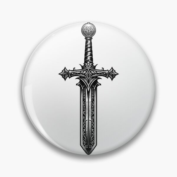 Item preview, Medieval Sword Cross Faith Warrior Strength Art designed and sold by DrawDrip.