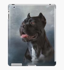 Drawing oil painting dog breed Cane Corso on old vintage grunge paper iPad Case/Skin