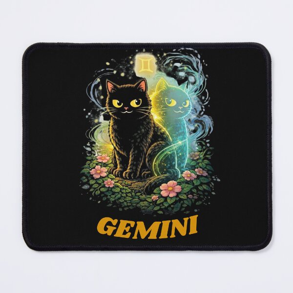 Item preview, Gemini Cat with Ghost Alter Ego - Air Sign Gift designed and sold by JakubDesigns89.