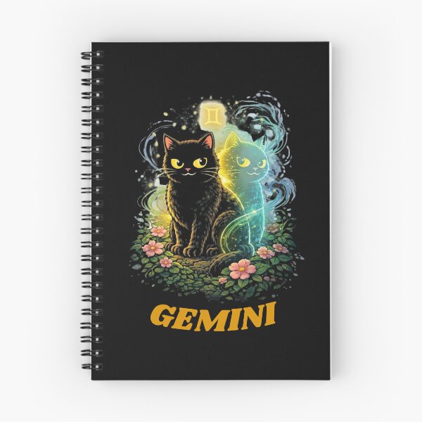 Item preview, Gemini Cat with Ghost Alter Ego - Air Sign Gift designed and sold by JakubDesigns89.
