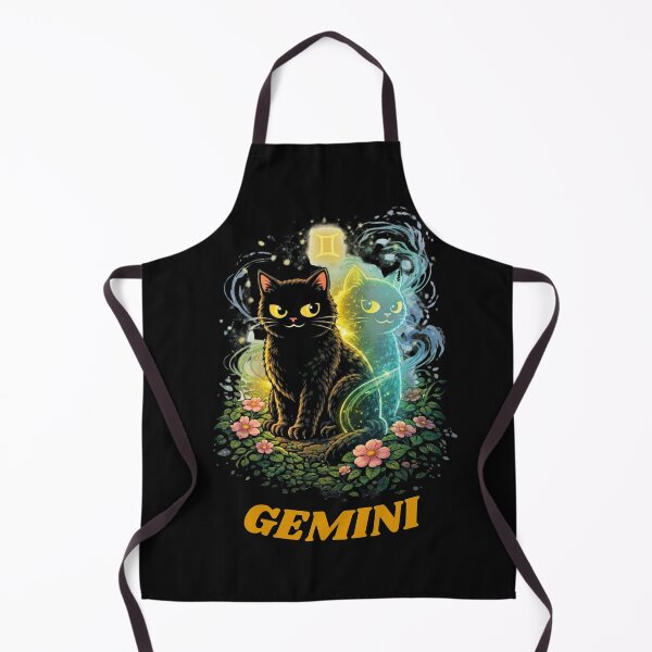 Item preview, Gemini Cat with Ghost Alter Ego - Air Sign Gift designed and sold by JakubDesigns89.