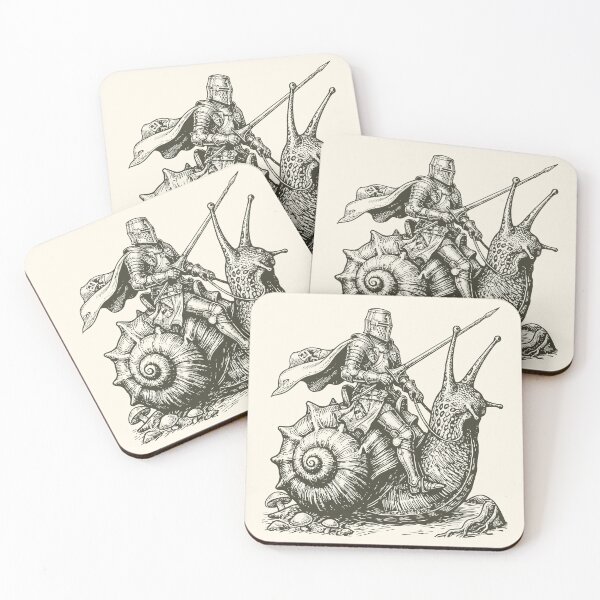 Item preview, Knight Snail Rider Funny Retro Medieval Warrior designed and sold by Y-Vibes.
