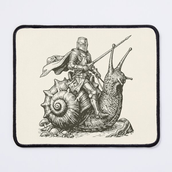 Item preview, Knight Snail Rider Funny Retro Medieval Warrior designed and sold by Y-Vibes.