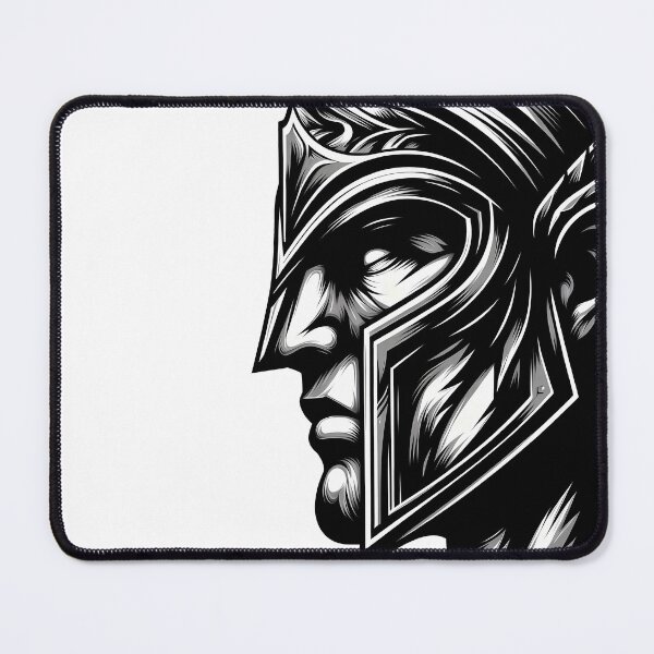 Item preview, Spartan Warrior Helmet Profile Strength Courage Art designed and sold by DrawDrip.