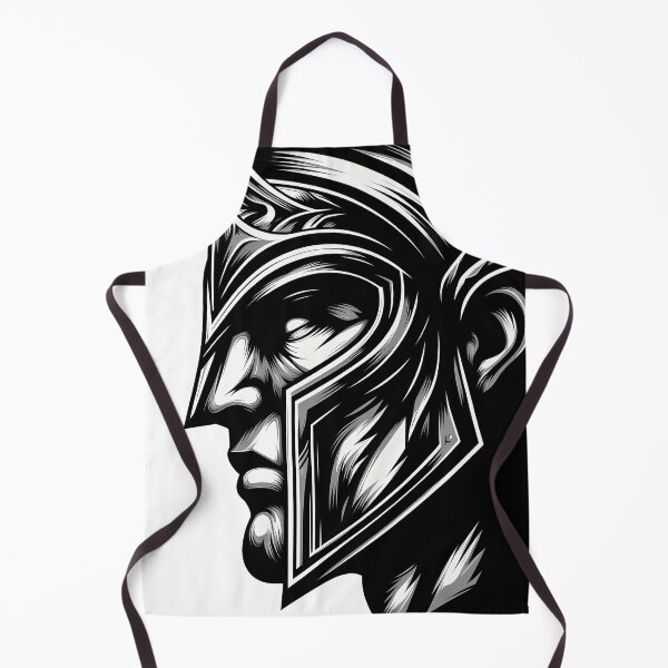 Artikelvorschau, Profil des spartanischen Kriegerhelms: Stärke, Mut, Kunst entworfen und verkauft von DrawDrip.