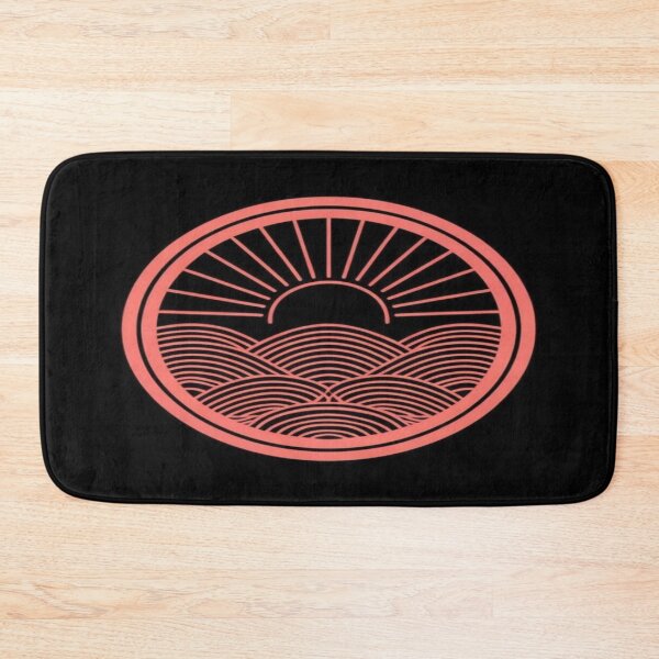 Item preview, Minimalist Sunset Over Waves – Geometric Coral Pink Ocean Art for Posters, Apparel & Digital Decor designed and sold by Bright Nest Studio.