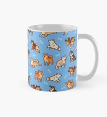 shibes in light blue Classic Mug